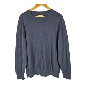 EVERLANE MEN'S THE NO SWEAT HEATHERED MIDNIGHT SWEATER COOLMAX SIZE XX-LARGE